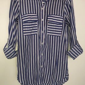 Express striped portofino blouse